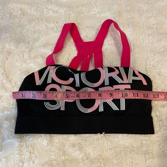VICTORIA'S SECRET SPORT Bra Women's Sz S Black/hot Pink Subliminal Athletic - Picture 3 of 8